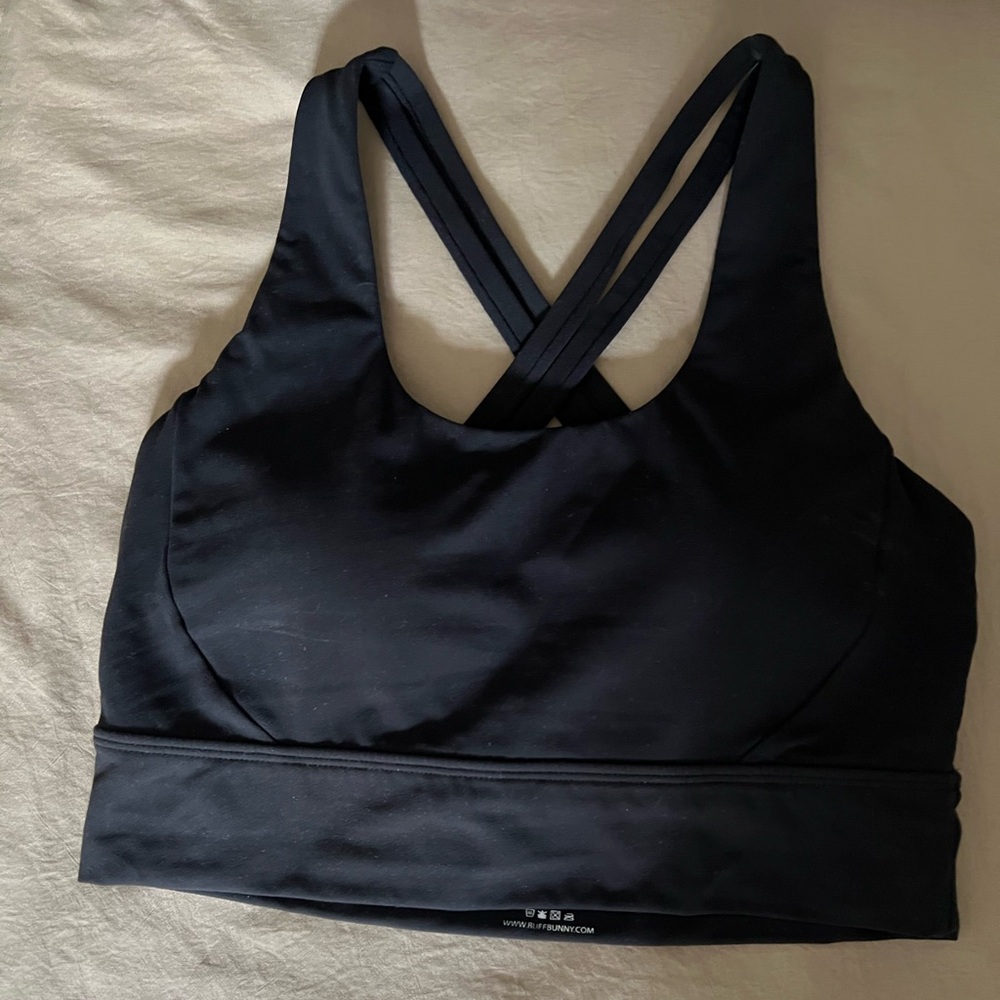 BuffBunny Collection black sports bra size Large